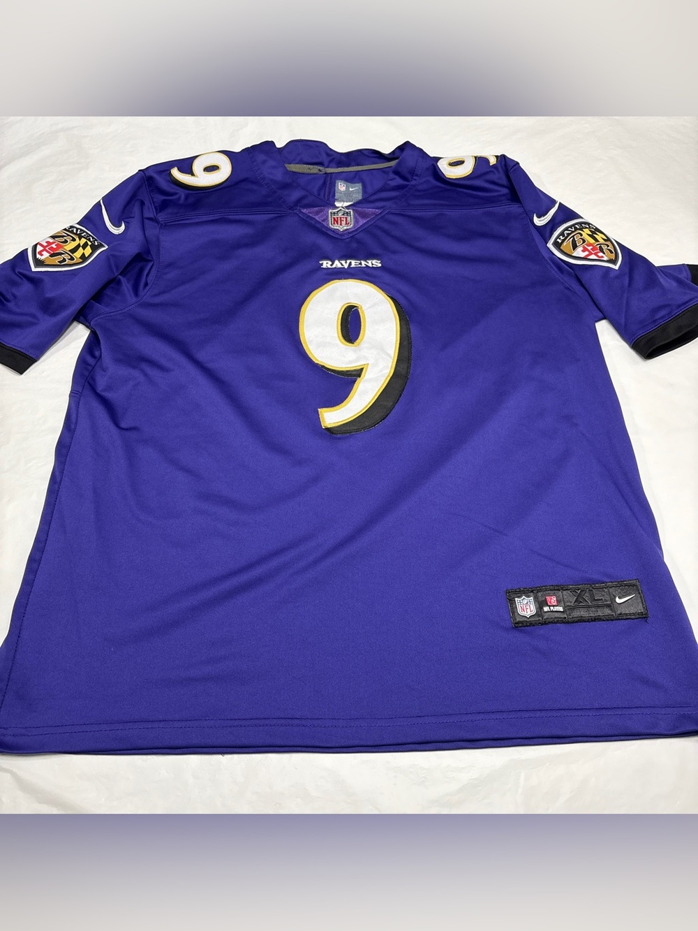 Justin Tucker #9 Purple Baltimore Ravens Nike Jersey Mens XL